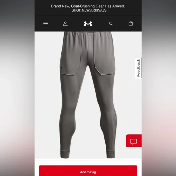 Under Armour fitted jogger running pants large - Picture 3 of 9